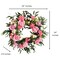 Lyla Pink Rose Green Beech Door Wreath 24" Natural Grapevine All Season Indoor Outdoor Decor